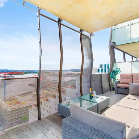 Penthouse On 19th Floor With Amazing View Oslo