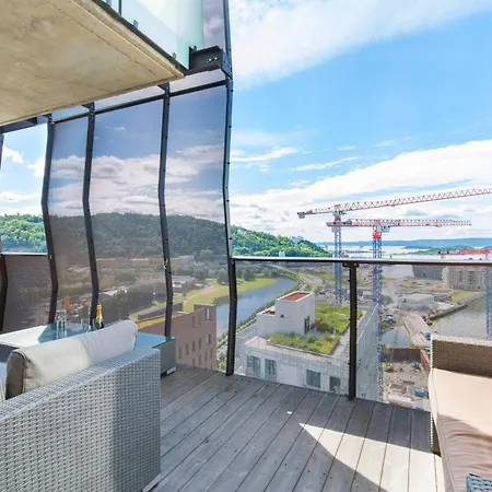 Penthouse On 19th Floor With Amazing View Daire Oslo